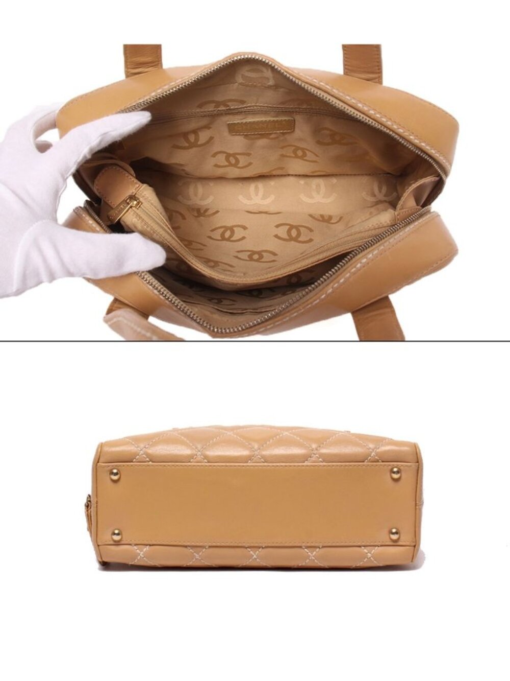 Chanel Handbag Gold Wild Stitch - Picture 3 of 10